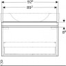 Раковина GEBERIT RENOVA NR.1 PLAN 1000x480 мм 122185000 + шкафчик 926*586*438 мм 869101000 122100000+869101000