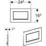 Смывная клавиша GEBERIT SIGMA 30 115.893.KJ.1 белый хром глянец