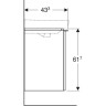 Тумба для комплекта GEBERIT SMYLE SQUARE 500.365.JK.1 54 см темно-серый